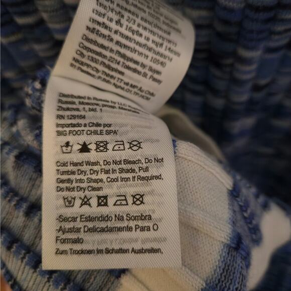 COTTON ON Blue Space Dye Ribbed Knit long Sleeve Maxi Sweater Dress Blue Size M - Picture 12 of 13